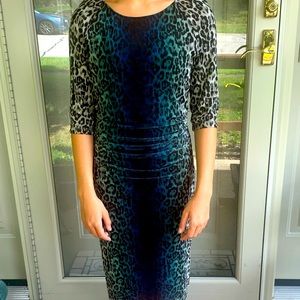 Kay Unger Cheetah Print Dress